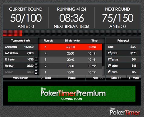 Poker Blind Timer – Free Poker Tournament Clock .